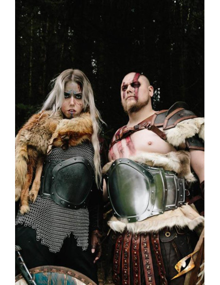 Pancera selvagem em metal, acabamento...