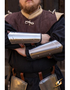 Pulseiras medievais de escudeiro, acabamento polido