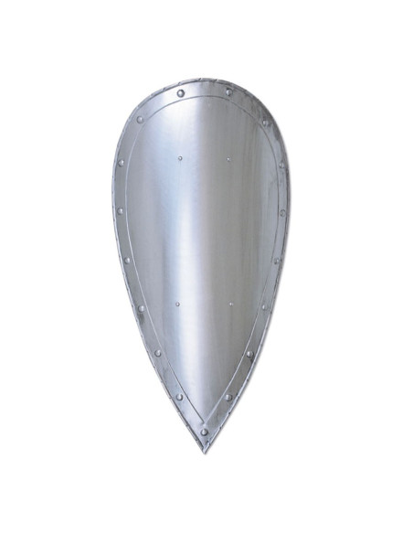 Escudo medieval de amêndoa lisa