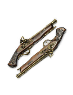 Conjunto de pistola de duelo de latão