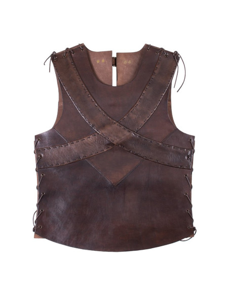 Armadura de couro com reforços cruzados