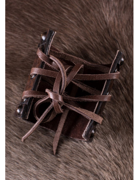 Pulseira Viking em couro com Trisquel