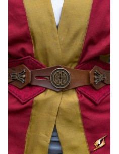Cinto Samurai Japonês Beruto, vermelho e marrom