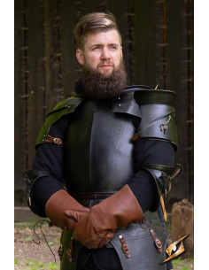 Ombreiras medievais milanesas, aço escuro