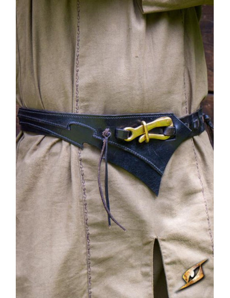 Cinto de couro Dark Elves, preto