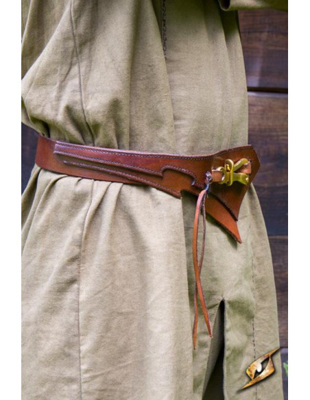 Cinto de couro Dark Elf, marrom