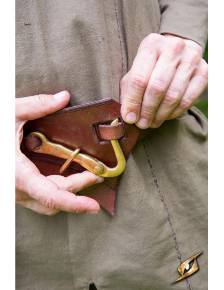 Cinto de couro Dark Elf, marrom