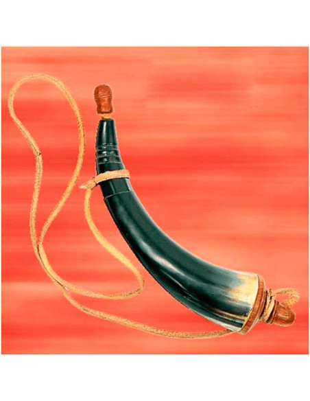 Caixa de pó de chifre com fecho de...