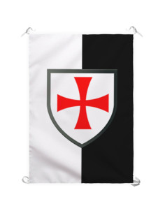 Banner Bicolor com Cruz dos Cavaleiros Templários Paté (70 x 100 cm)