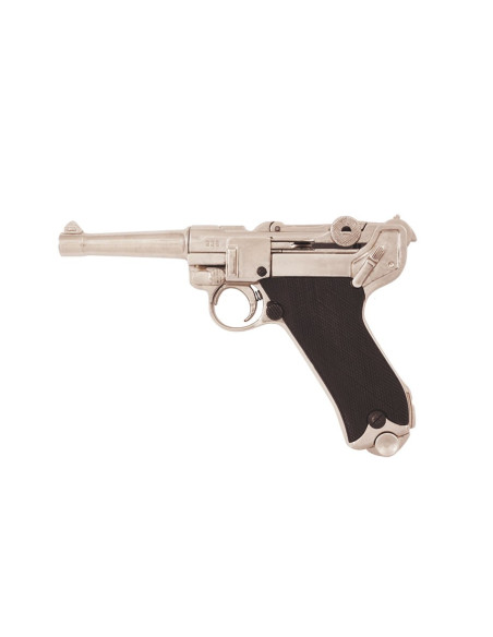 Pistola niquelada Parabellum Luger P08
