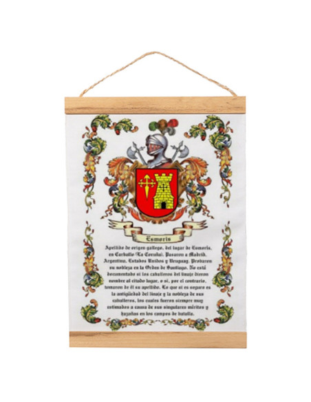 Bandeirola com moldura de madeira...