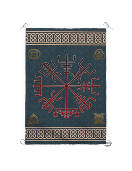 Estandarte do símbolo Vegvisir Viking...