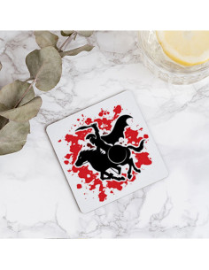 Base para copos em madeira Spartan Warrior, 9 cm. 2