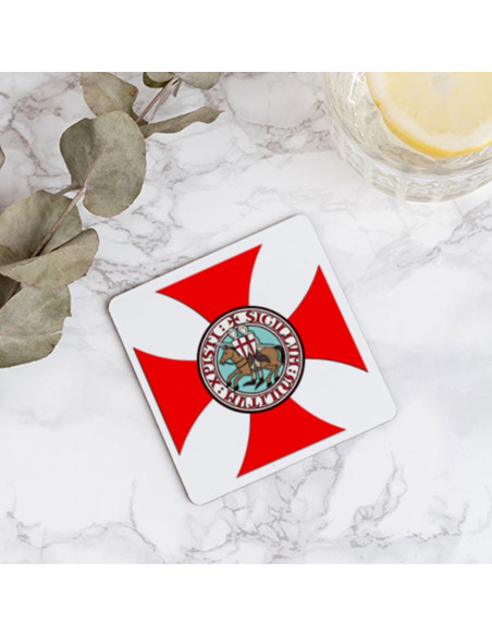 Base para copos de madeira dos...