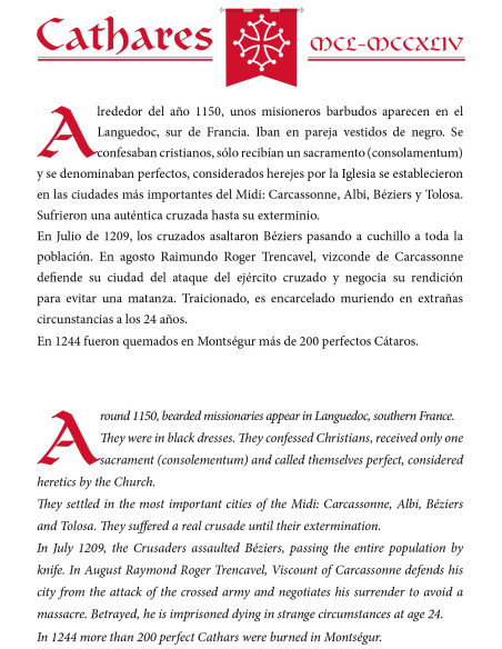 Espada decorativa dos cátaros, 94 cm.