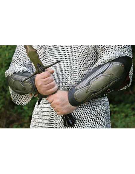 Pulseiras de elfo, couro e aço