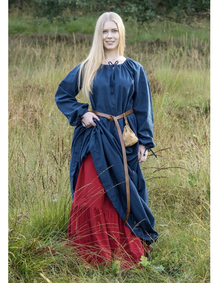 Saia ou anágua medieval, cor vermelha