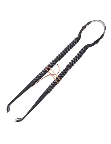 Pinças de ferro medievais forjadas à mão