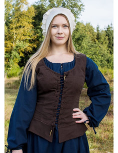 Corpete medieval modelo Tilda, castanho