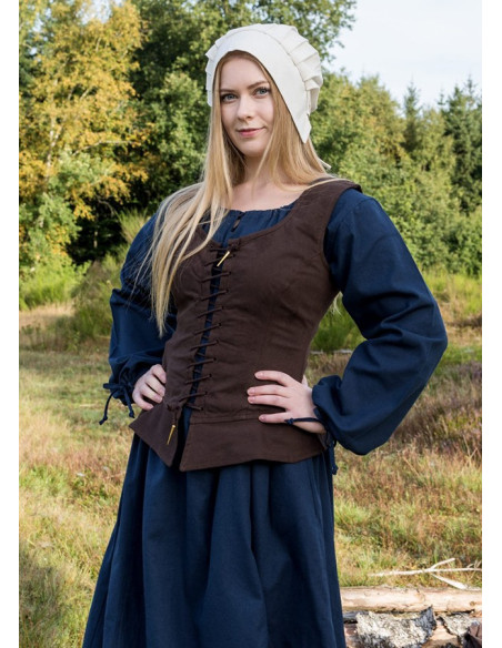 Corpete medieval modelo Tilda, castanho