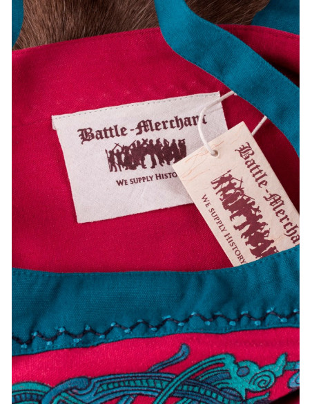 Vestido avental vermelho Viking Hilja...