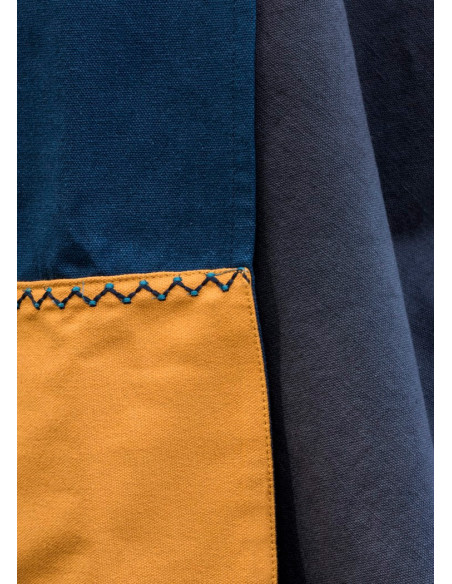 Vestido avental azul Viking Hilja com...