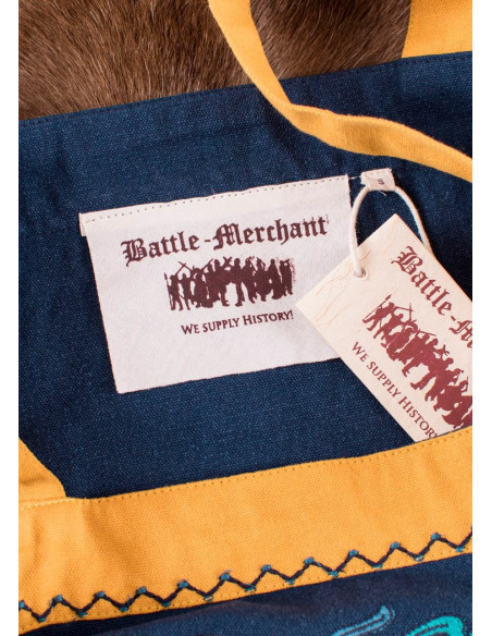 Vestido avental azul Viking Hilja com...