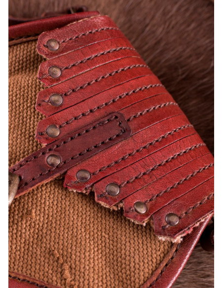 Bolsa viking em lona e couro