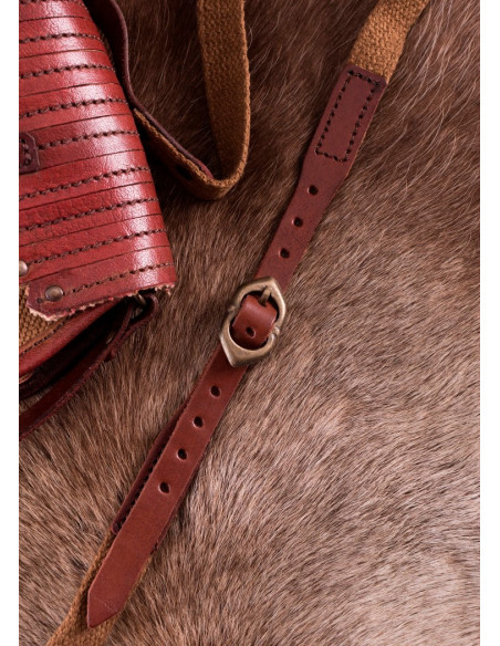 Bolsa viking em lona e couro