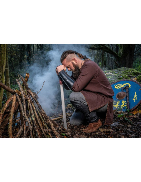 Túnica viking com bordado Erwin,...