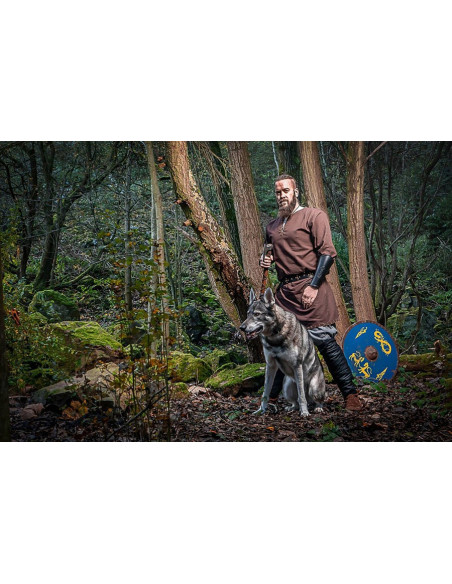 Túnica viking com bordado Erwin,...