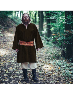 Túnica viking clássica Thor, marrom escuro