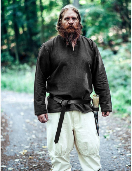Túnica viking Ivar, preta