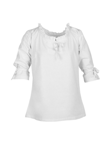 Blusa medieval mulher Birga, branca