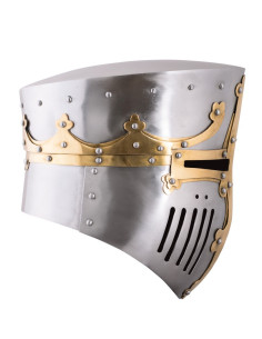Capacete cruzado com acessórios em latão, séculos XII-XIII 2
