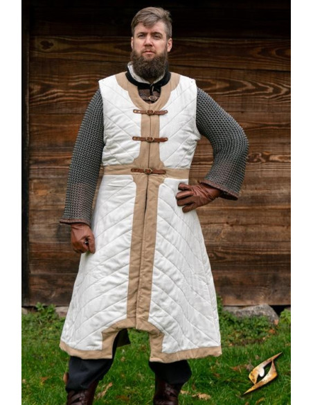 Camarão acolchoado Dastán em branco-bege