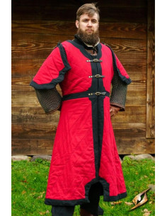 Camarão acolchoado Dastan em vermelho-preto