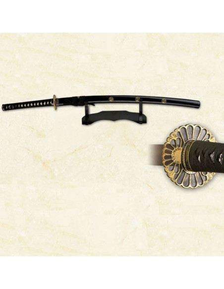 Em Setembro de madeira bainha katana + expositor preto