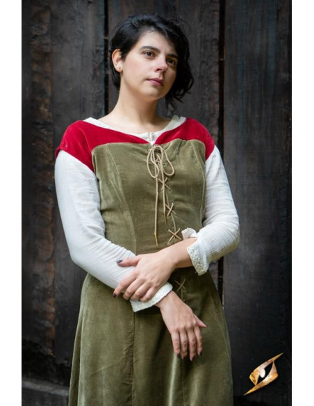 Vestido medieval Rainha Isobel, cor...