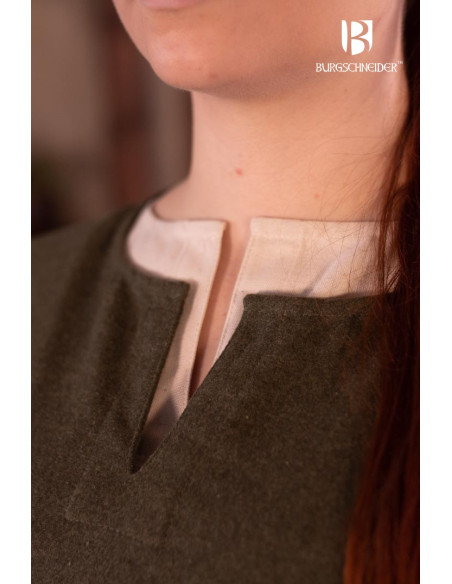 Túnica medieval curta de mulher...