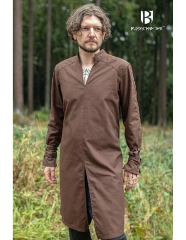 Túnica medieval para homem Thereon, cor castanha