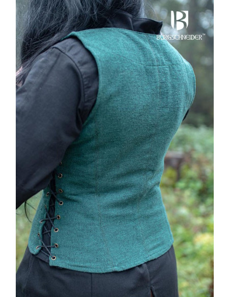 Colete camponês medieval Marian, cor...