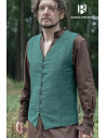 Colete camponês medieval Maron, cor verde