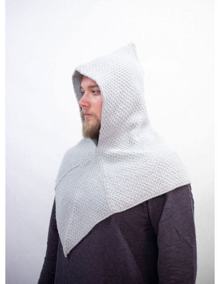 Gugel medieval tricotado em lã