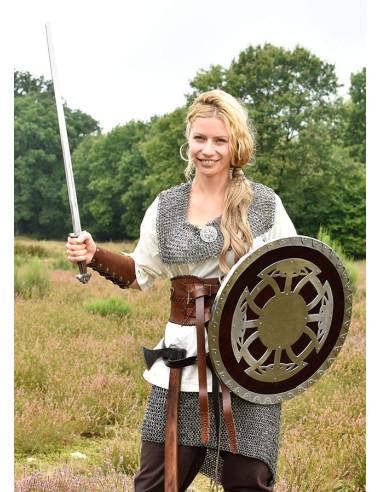 Viking madeira Brasão e aço