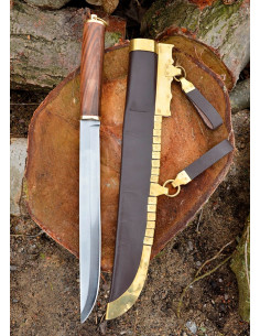 Faca Viking Seax com bainha de couro 2