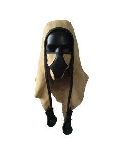 Capuz de pele de camurça couro Akku com cobre-bocas