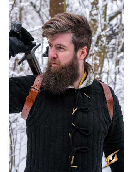 Tahalí duplo para costas em couro...