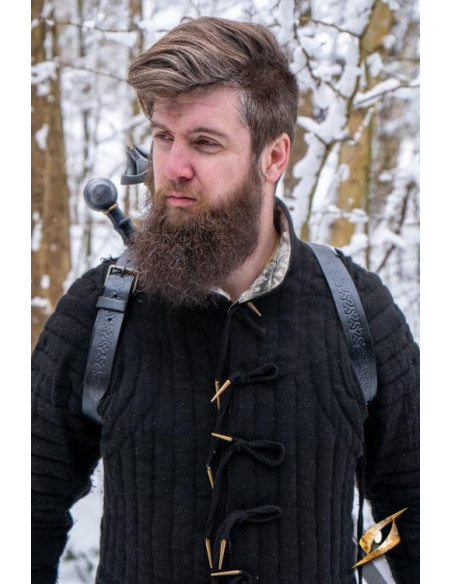 Tahalí duplo para costas em preto