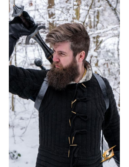 Tahalí duplo para costas em preto